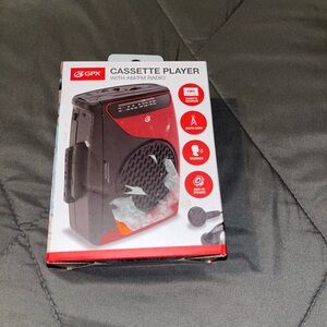 GPX Red Cassette Player with AM/FM Radio